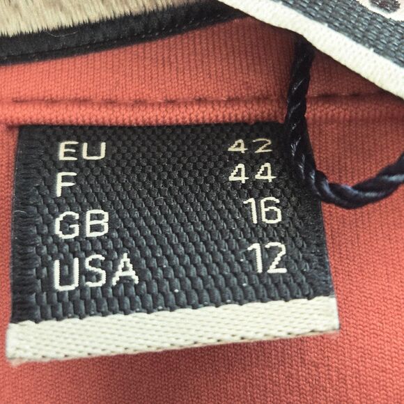 B Vertigo Women's Sz 12 Adara Cool Tech Training Shirt Mineral Red Coral SS NEW - Picture 7 of 12